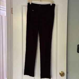 Lisette straight leg, patterned black pants size 6
